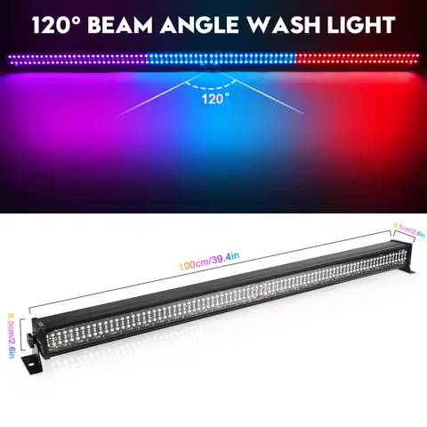 Yiflamefly 1/2Pcs 80W Wall washer Light Bar 336LEDs SMD RGBW Stage Lights 7000lm Outdoor Lighting Fo