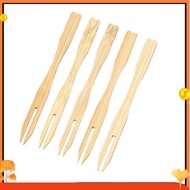 500Pcs Bamboo Appetizer Forks, 3.5 Inch Mini Bamboo Forks ,Disposable Wooden Forks, Small Fruit Food