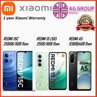 Xiaomi Redmi A5 128gb/4gb ram | Redmi 15C 256gb/8GB RAM | Redmi 15(5G) 256gb/8gb Ram | 1 Year Xiaomi