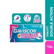 GAVISCON DOUBLE ACTION ANTACID TABLET 16S