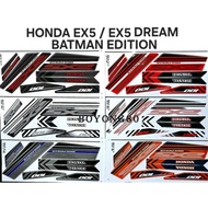 HONDA EX5 / EX5 DREAM CUSTOM DESIGN BATMAN SPECIAL EDITION BODY STICKER ( READY STOCK )