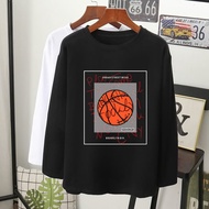  BASKETBALL grafik baju T-shirt lengan panjang MUSLIMAH VIRAL perempuan lelaki wanita long sleeve women men