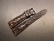 全新古董真鱷魚皮錶帶 18 x 16mm（For Vintage Rolex & Tudor) - VSL00823S