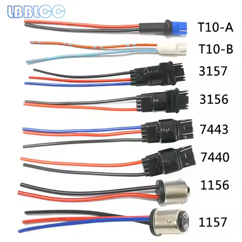 1X T10 W5w Bulb Male Socket Plug 1156 Ba15s Base Led Adapter Conector Holder T20 1157 Bay15d 7440 Ca
