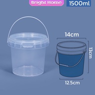 ถังน้ำแข็งพลาสติก 300ml 500ml 1000ml กระปุกเก็บอาหารมีฝาโปร่งใส Clear Plastic Bucket