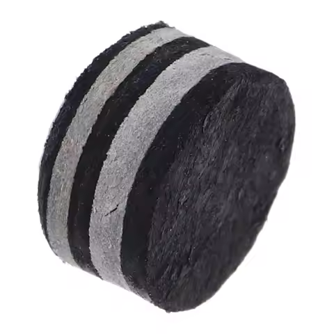 Snooker Cue Tips Replacement 6 Layer Pigskin 10Mm Black White Glue on Laminated Pool Cue Stick Head 