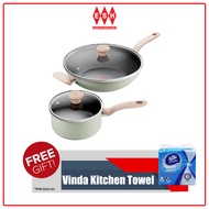Tefal G179S495 So Matcha 4 Pcs Cookware Set (WokPan 30cm + SaucePan 18cm) | ESH