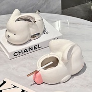 (Ready Stock) Luxury Style Cute Ceramic Rabbit Invisible Ashtray