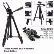 COD !  Tripod 3120 Tripod Hp dan kamera universal free holder U dudukan hp dan tas tripod 3120 Hitam
