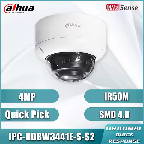Dahua Wizsense IPC-HDBW3441E-S-S2 4MP Fixed-focal IP Network Camera Support Quick Pick Built-mic and