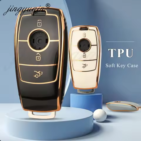 jingyuqin TPU Car Key Case For Mercedes-Benz Key AMG MAYBACH 2016+ C-class E-class GLC300L E300l/E26