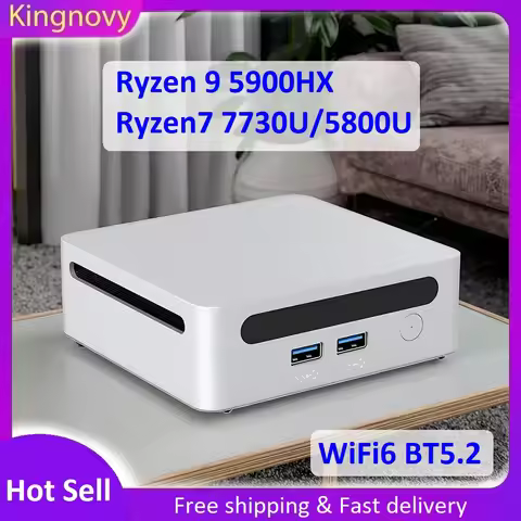 Cheap AMD Gaming Mini PC Ryzen 9 5900HX 7 7730U 5800U DDR4 Windows 11 Micro Gamer computer Barebone 