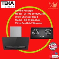 TEKA LINEA Package 90cm Cooker Hood LVT 90 &amp; 73cm Built in Gas Hob GS 73 2G AI AL / KUTCHENHUASS