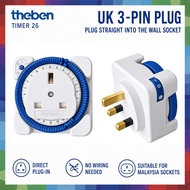 Theben 13A 24 Hours 3 Pin Plug in Timer 26 Segment Time Switch (Germany) Timer Plug 3 Pin Pemasa
