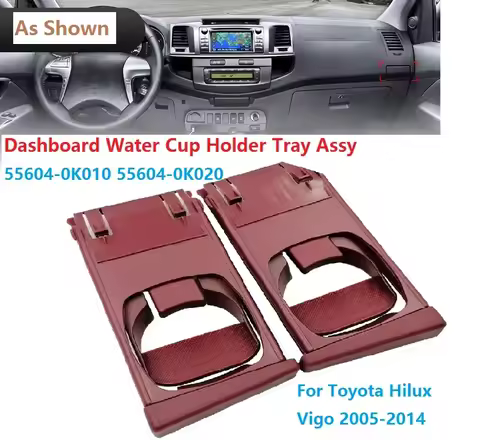 2 x Car Dashboard Cup Holder Tray Assy 55604-0K010 55604-0K020-B0 For Toyota Hilux Vigo 2005-2014 Wa