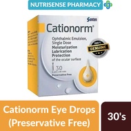Cationorm Eye Drops 30's (preservative free)