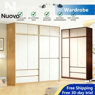 【OVO】Solid Wood Storage Tall Wardrobe and Top Cabinet HDB Organizer