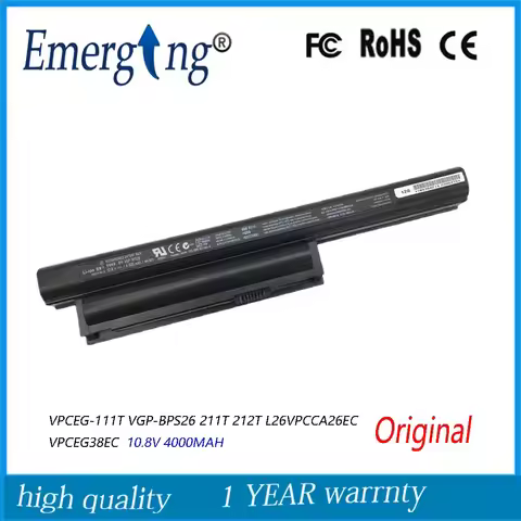 10.8V 44WH Original VGP-BPS26 Laptop Battery for SONY VAIO BPL26 BPS26 VGP-BPL26 VPCEH16EC VPCEL15EC