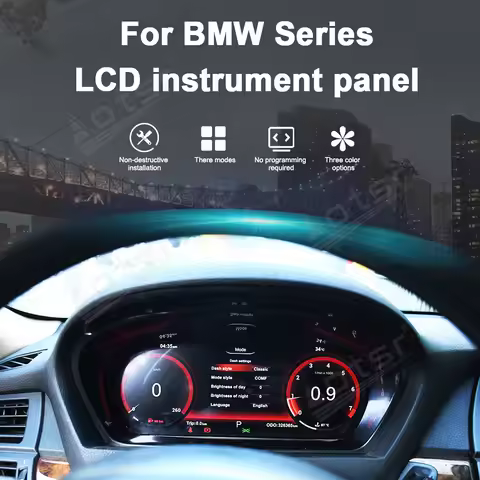 For BMW E60 E61 E70 E71 E84 E87 E90 X1 F30 Speed Meter Car LCD Cluster Instrument Panel Multimedia P