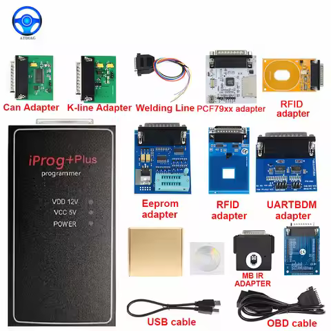 V777 Iprog+Plus Full Adapters 777 Iprog 3in1 Support IMMO+ Correction+ Reset Replace Carprog IPROG P