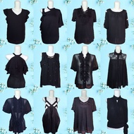 KEMEJA PRELOVED June Black Shirt & Blouse 23 A