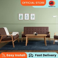 P2U Sofa Settee /Sofa Kayu Solid/ Sofa 2 seater/ Solid Wood Sofa/ Sofa fabric/ Sofa 2 Seater Arm