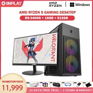 [FULL SET PC COMPUTER GAMING/OFFICE] AMD RYZEN 5 3400G Gaming Desktop [DDR4 16GB-512 GB SSD] Radeon 