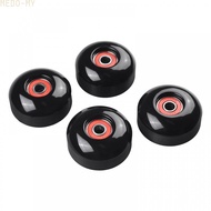 Indoor Roller Wheels 95A Hardness Rating Sporty Black Design Skateboard Bearings