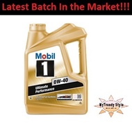 Mobil 1 Gold 0W40 4L * Mobile One 0w-40 Ultimate Performance * Advanced Full Synthetic Motor Oil