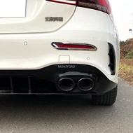 Rear Bumper Turbo Muffler Exhaust Tips Pipe Exits For Mercedes Benz W177 A35 C118 CLA35 X247 GLB35 A