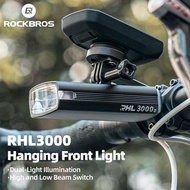 ROCKBROS 3000LM Bicycle Hanging Headlight 10000mAh Flashlight Emergency PowerBank Bike Front Light H
