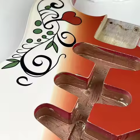 ST Guitar Body - Alder Wood with Polyester Finish - SSS Pickup Configuration - DIY Electric Guitar R