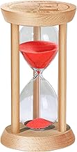 SuLiao Wooden Sand Timer 5 Minute Hourglass, Wood Red Sand Clock, Small Watch 5 Min Timer, Hour Glas