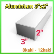 Aluminium Hollow 3"x2" 8kaki - 12kaki (1.2mm) (AP8)
