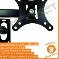 GANTUNGAN TV Monitor Bracket 24 19 21 17 TV Monitor Bracket 28 - 14 Inch Swivel Wall TV Monitor Brac