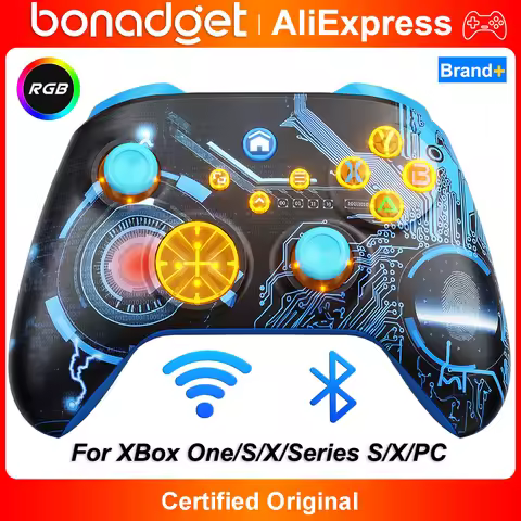 For XBox One/S/X/Series S/X/PC/Steam Wifi Controller RGB Hall Effect BT Wireless Gamepads Turbo Macr