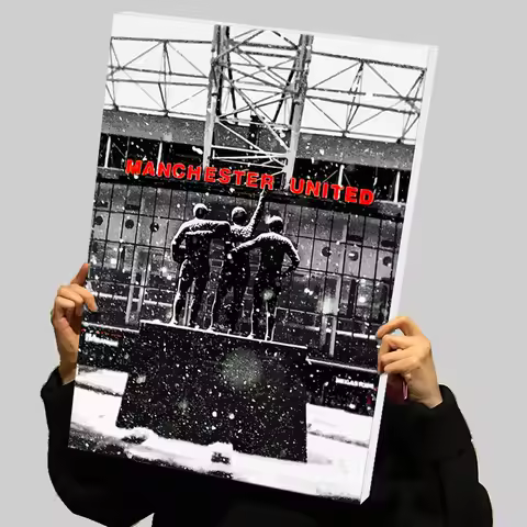 Old Trafford Stadium Prints Poster Football Player Custom Canvas Painting Wall Art Decoration Living