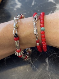 LARRY SMITH / SAAD/ RED BEADS BRACELET