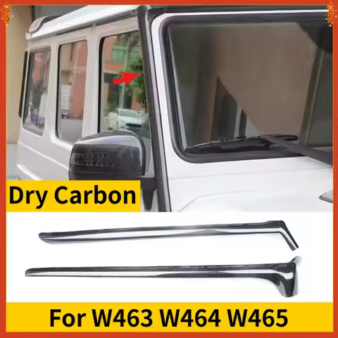 For Mercedes Benz G Class W463 W464 W465 Real Dry Carbon Fiber Exterior A D Pillar Air Vent Trim Pan