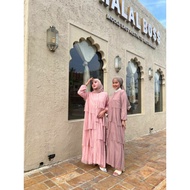 Ls217 Dotty Tulle Dress Busui Friendly | Women's Luxurious Brukat Eid Dress for Bukber Wedding | Ray