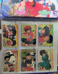 亂馬 1/2  第 1代 魚鱗閃 閃咭 一套 6張  日版
一套6張 閃咭