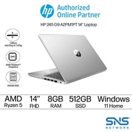HP 245 G9 A2PM1PT Laptop 14" FHD (AMD Ryzen™ 5 5625U, 8GB, 512GB SSD, AMD Radeon graphics, Windows 11 Home)