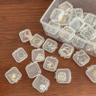 1Pc / 5Pcs Mini Jewelry Organizer Plastic Portable Earrings Rings Storage Box Pill Medicine Holder Storage Containers