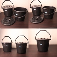 BLACK MULTIPURPOSE BUCKET 2.5 GL WITHOUT LID BLACK AND THICK BUCKET/