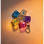 Gantungan Kunci Keyboard Mekanikal Cute Lampu LED Klik Butang Tekan Mainan Stress Relief Beg Charm W