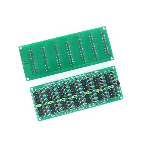 1R - 9999999R Seven Decade Programmable Resistor Resistance Board,Step 1.0R,1%,1/2 Watt.