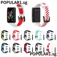 POPULAR Strap Soft Two-Color Breathable Replacement for Huawei Band 6 Honor Band 6
