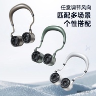 2025New Neck Hanging Fan Lazy Neck Hanging Small Fan Silent Outdoor Portable Strong Wind Cooling Fan