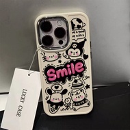 Creative Cartoon Kuromi Pattern Phone Case Compatible for IPhone11 12 13 14 15 Pro Max 7 8 Plus X XR XS MAX SE 2020 Luxury Soft Shockproof Case