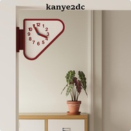 [kanye2dc] Double Sided Corner Wall Clock Arabic Numerals Corner Wall Clock Home Timepiece Grid Face
